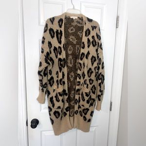 Reborn J animal print long cardigan. Size M